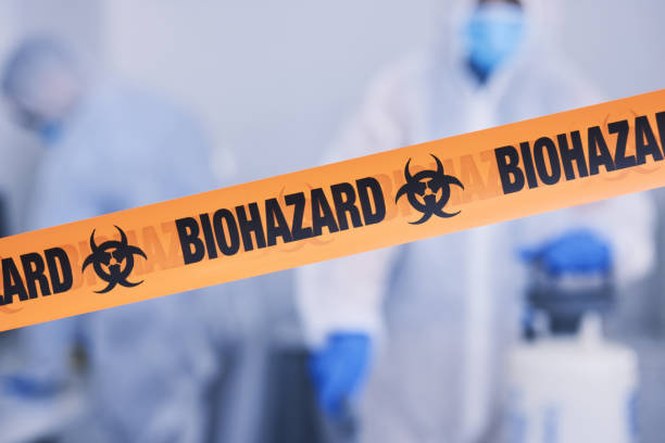 Professional Biohazard Cleanup technician working in Pawnee, TX